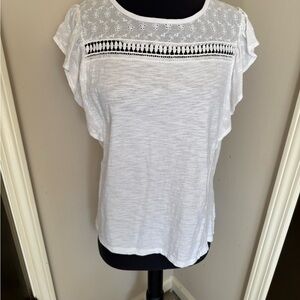 Elegant White Ruffle Sleeve Blouse